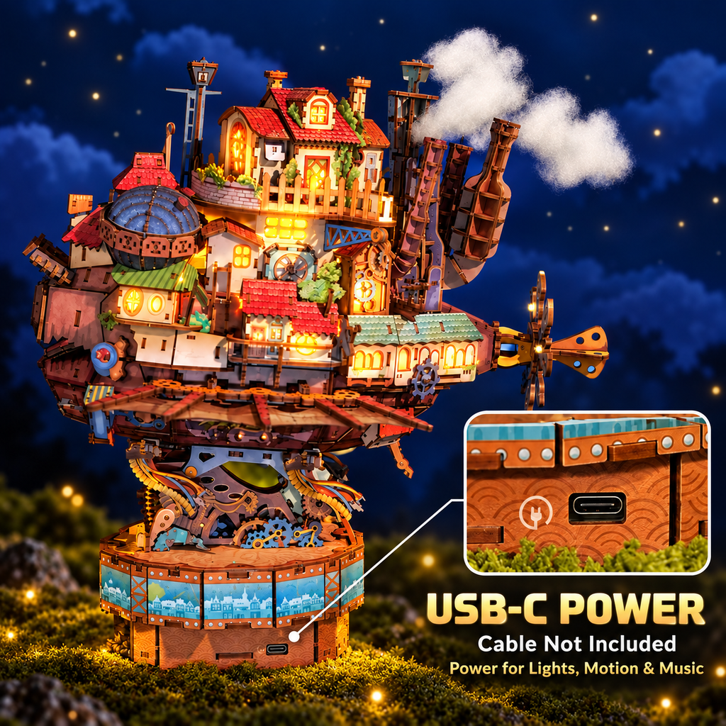 3D Wooden Puzzle Kit – Walking Castle, 830 Pieces | Gift for Puzzle Lovers